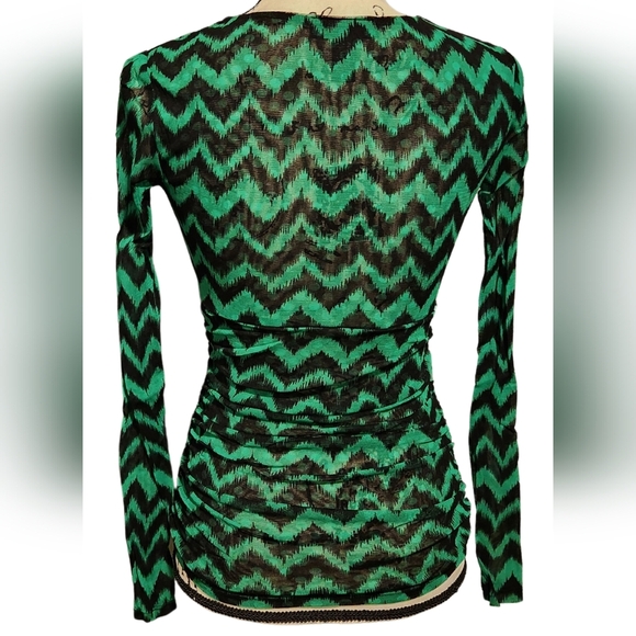 INC Long Sleeve V-neck Wrap Blouse - Picture 3 of 4